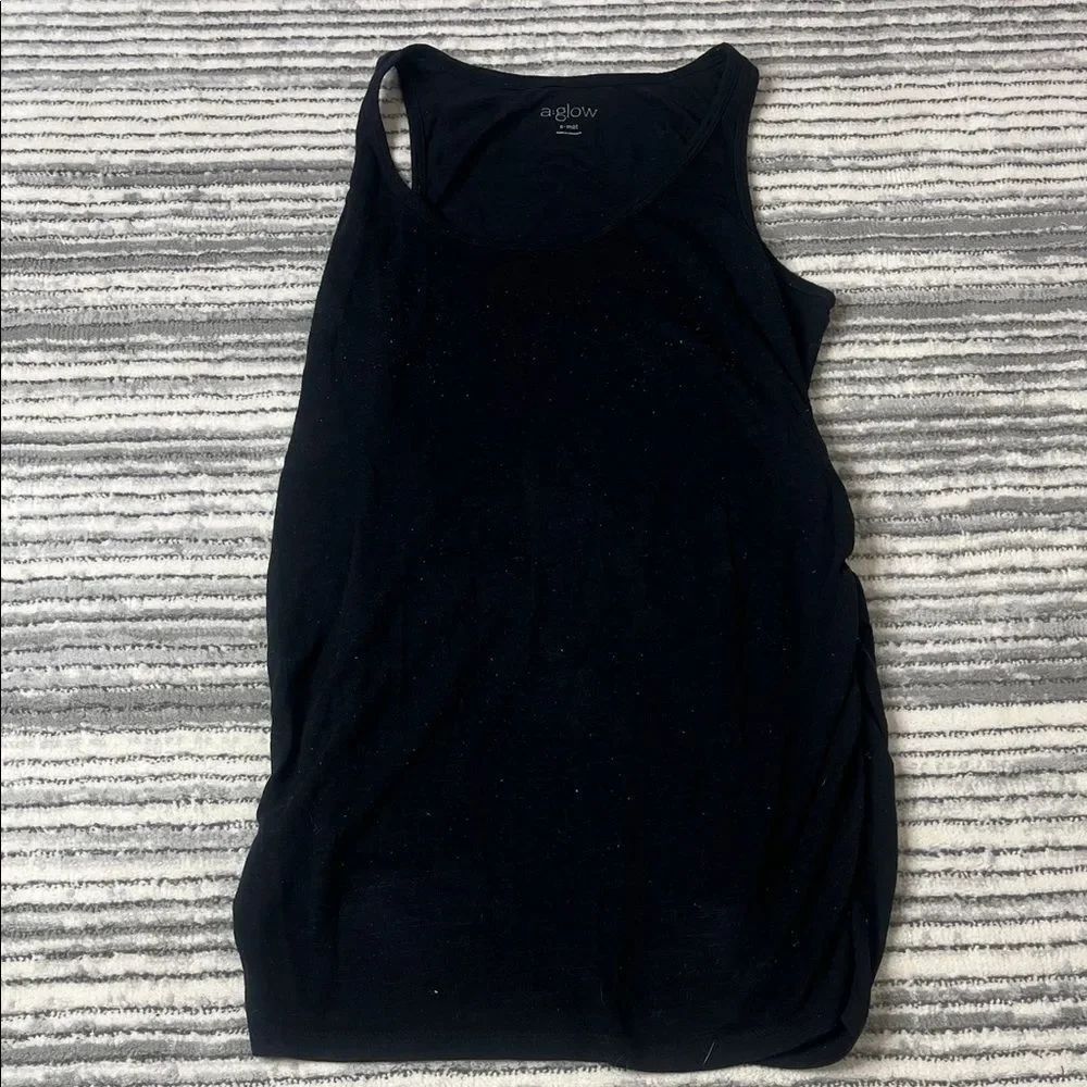 a:glow Black Racerback Tank